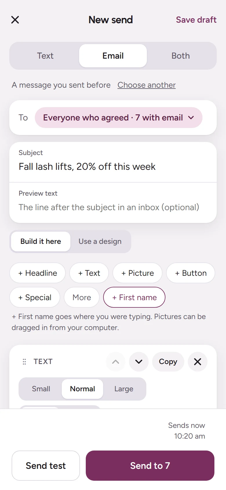 Writing an email