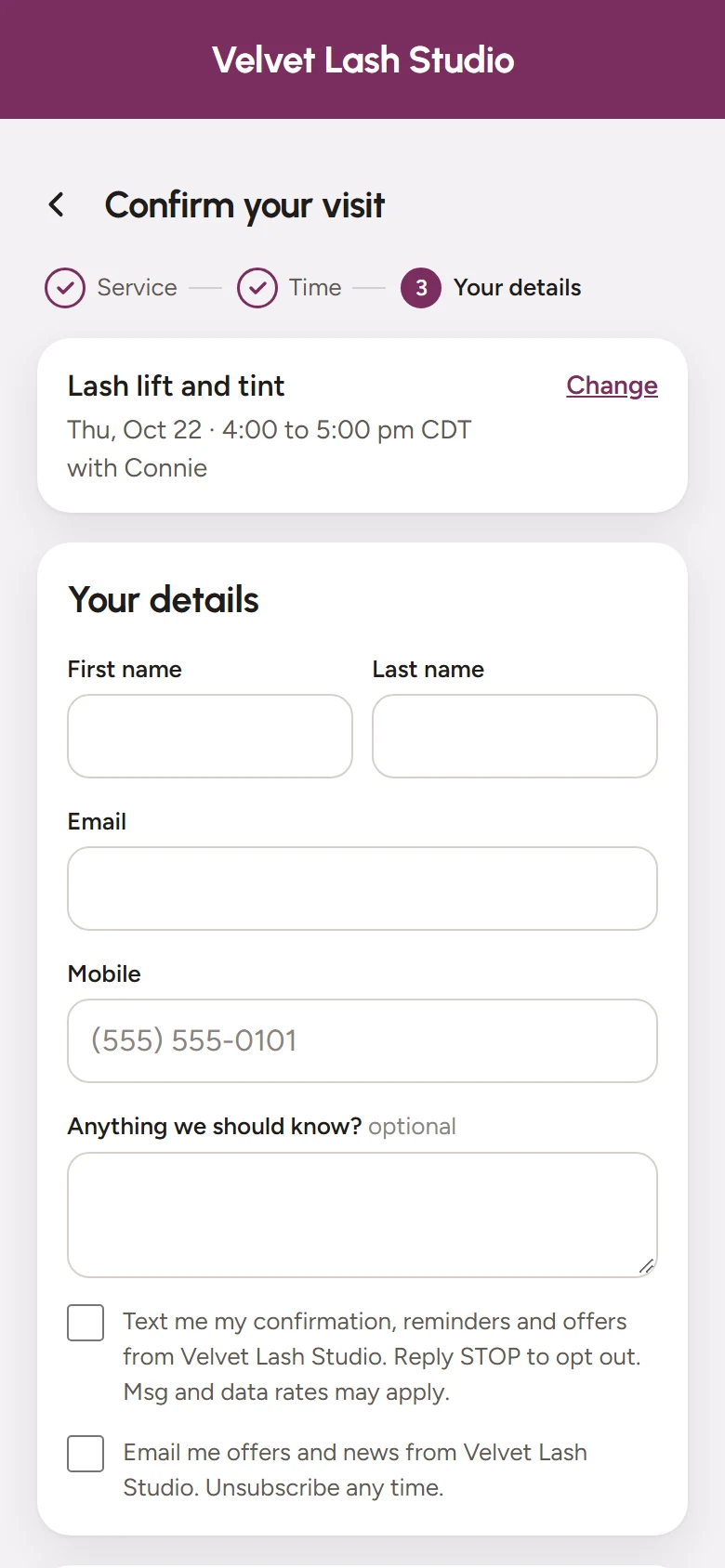 Add their details