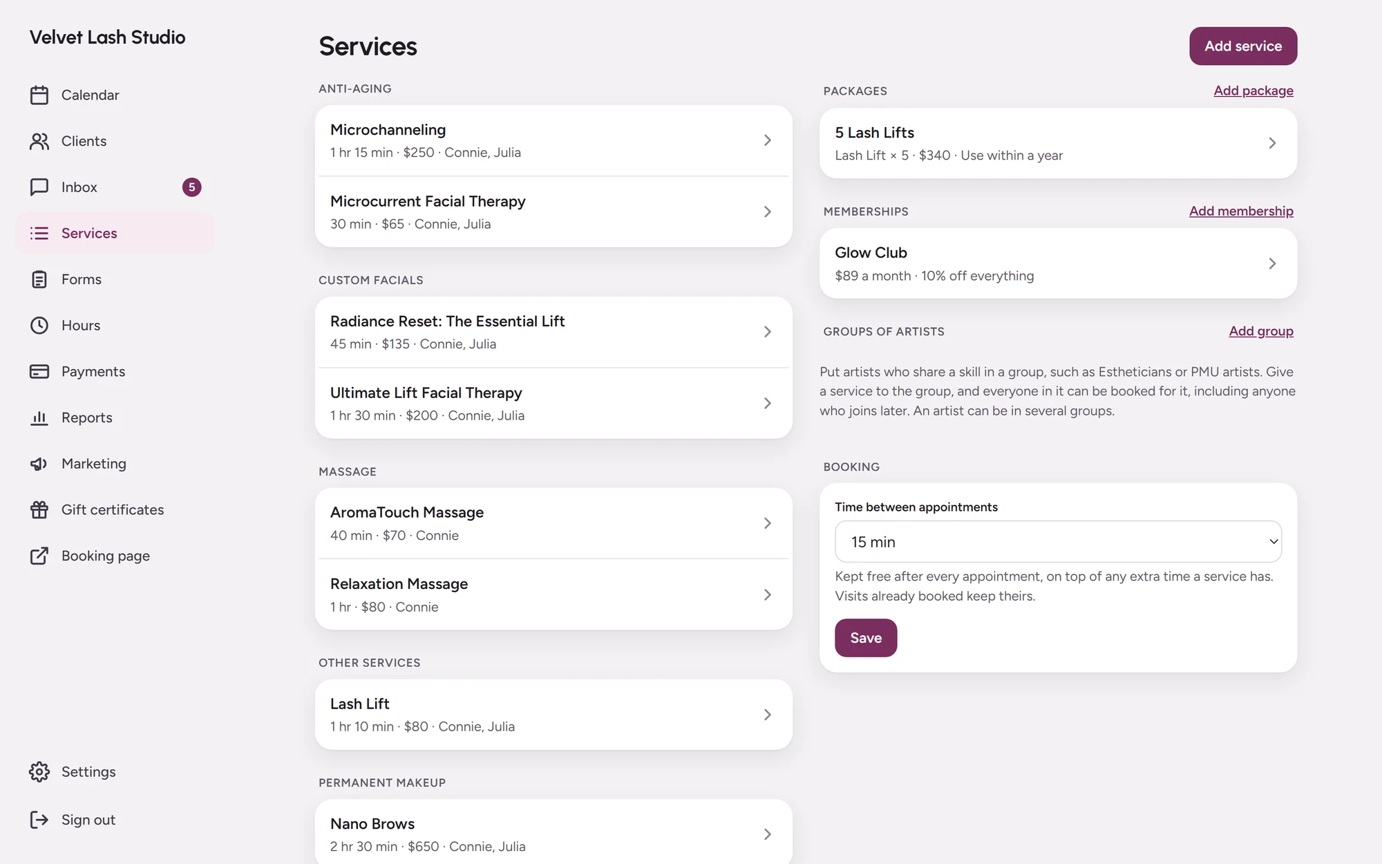 Memberships and packages