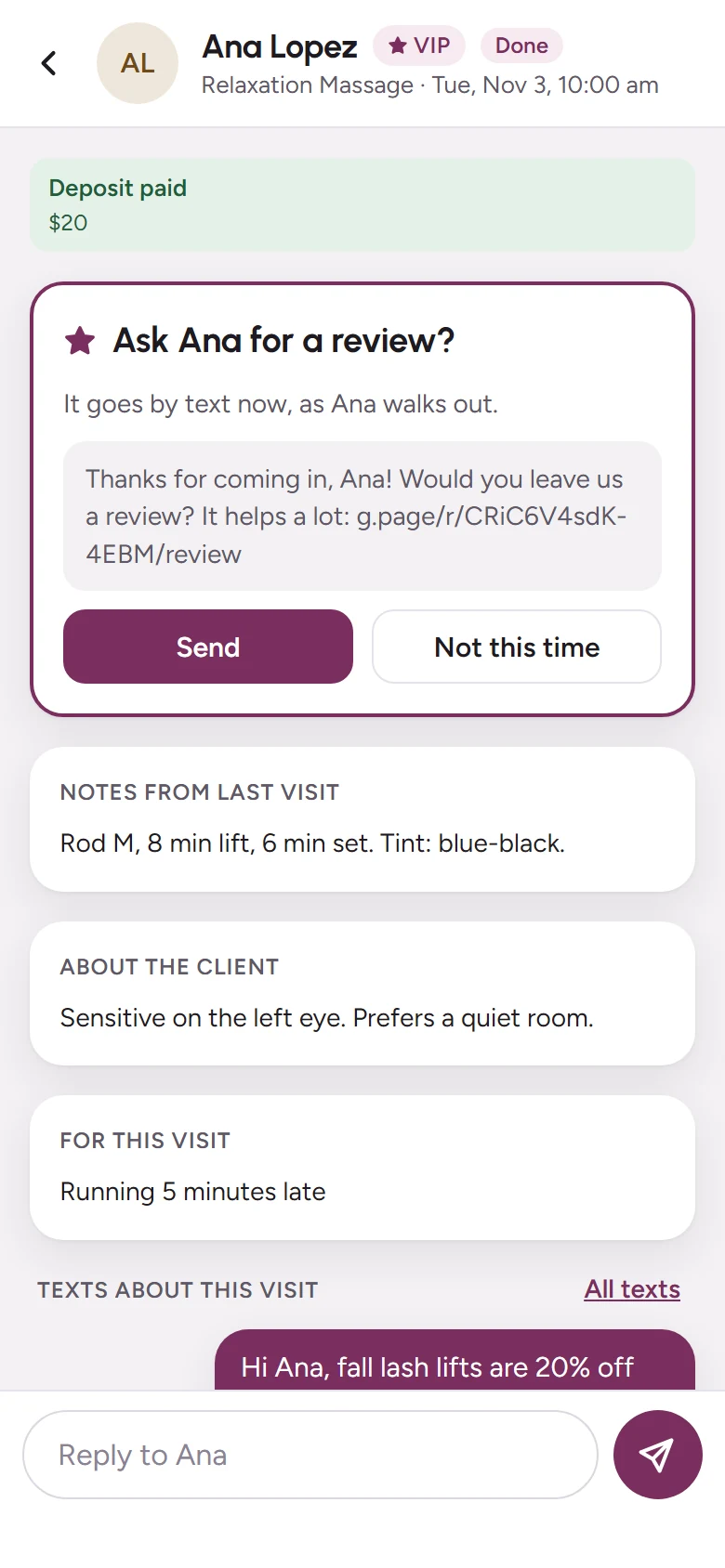 Asking a client for a review